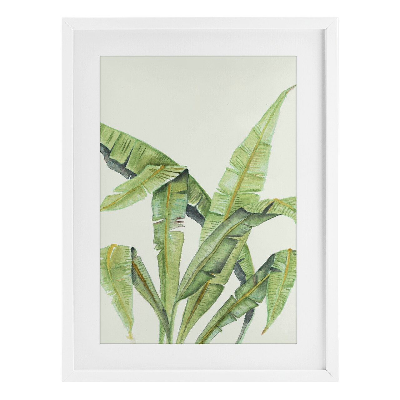Stupell Industries Anse Lazio Tropical Greenery Framed Print Under Glass, design by Errico & Slyp